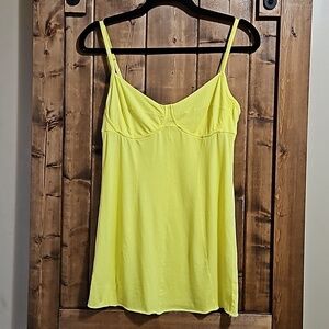 Aritzia Wilfred Yellow Bustier Tank Top Large NWOT